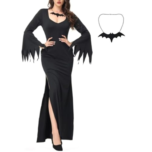 Augystre Renaissance Kleid Damen Traditionelles Irisches Kleid Damen Vintage Elegante A-Linie Cocktailkleid Gothic Kleider Halloween Karneval Mittelalter Kleidung Halloween Kostüm von Augystre