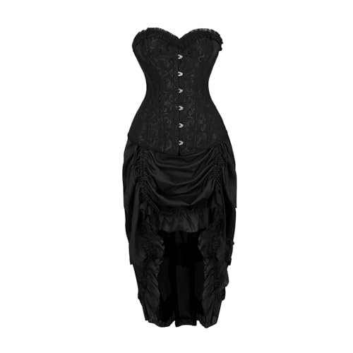 Renaissance Kleid Damen Traditionelles Irisches Kleid Damen Mittelalter Kleidung Viktorianische Maskerade Gothic Kleider Halloween Karneval Kostüm Tunika Kleid Vintage Maxikleid Karneval Kostüm von Augystre