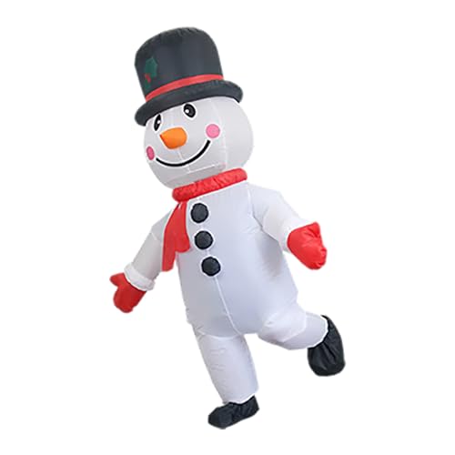 Schneemann Kostüme für Erwachsene Aufblasbare bären Kostüm Weißer Bär Anzug Lustige Weihnachtsmann Jumpsuit Party Weihnachten Halloween Cosplay Outfit von Augystre