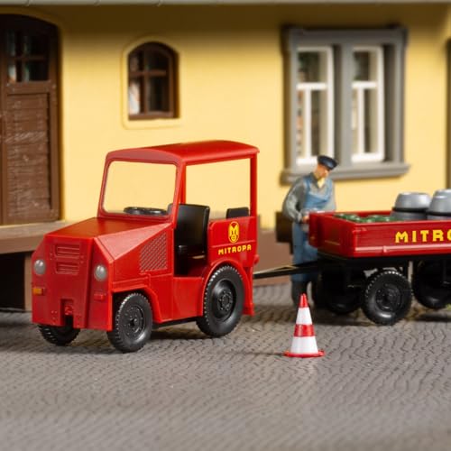 40511 H0 Bausatz: Pomßenschlepper mit Anhänger Mitropa von Auhagen