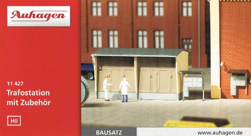 Auhagen 11427 11427-Trafostation mit Zubehör, bunt, M von Auhagen