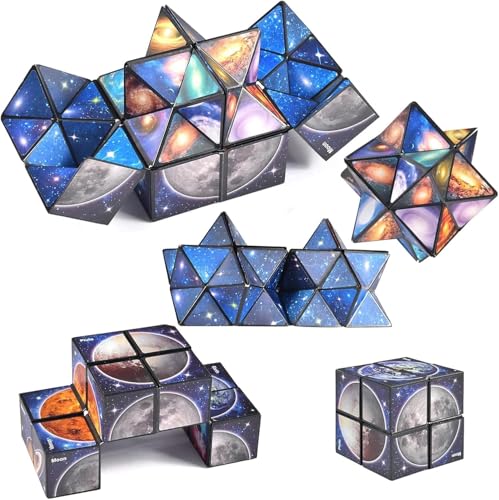 2 in 1 Magic Star Cube,Star Cube Set,Sternenklarer Himmel Zauberwürfel Infinity, Magic Puzzle Cubes, Puzzle Zauberwürfel Cube, 3D Puzzle Würfel, Stressabbau Spielzeug für Kinder Erwachsene von Auirshiky