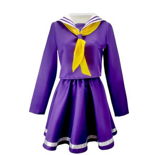 Aulande Cosplay Kostüm Schuluniform Kleid Matrosenanzug für Halloween Party (Shiro, 3XL) von Aulande