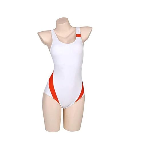 Aulande Darling in The FRANXX Cosplay Kostüm 02 Zero Two Weißer Badeanzug Damen Cosplay Bodysuit Bademode Outfit für Halloween Karneval Party (Costume, L) von Aulande