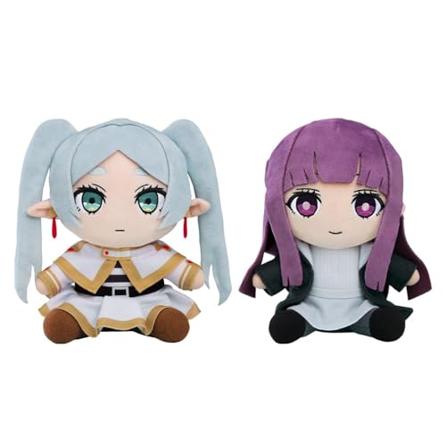 Aulande Frieren: Beyond Journey's End Plushies Anime Frieren Fern Stark Weicher Plüsch Niedlich Gefüllte Anime Peripherie Geschenk für Fans (Frieren&fern) von Aulande