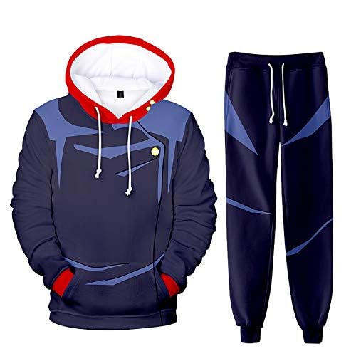 Aulande JJK Itadori Yuuji Hoodie für Kinder, Gojo Satoru/Sukuna Anime Kapuzen-Sweatshirt Kordelzug Hose Langarm Anime Hoodies, Itadori Yuuji 1, 100 von Aulande