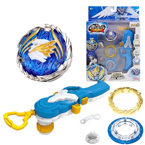 Infinity Nado Kreisel für Kinder Metall Spielzeug Jungen, Battle Tops Kreisel Launcher Spielzeug Jungen, Infinity Nado Spinning Tops Jungen ab 5 Jahre, Non-Stop Battle Deluxe Kreisel - Ares Wings von Infinity Nado