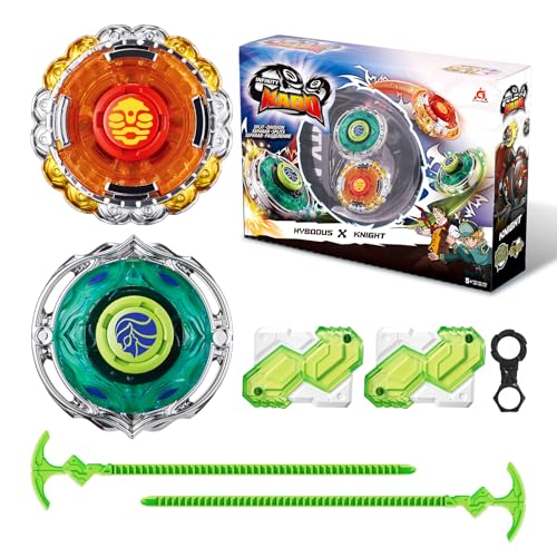 INFINITY NADO Kreisel für Kinder Metall Spielzeug Jungen, Spinning Tops Battle Tops Kreisel Launcher Spielzeug Jungen, Infinity Nado Hybodus Knight Spiel von Infinity Nado