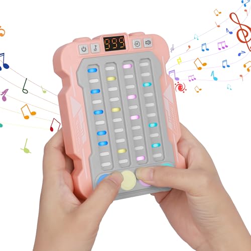 Elektronische Musik-Rhythmus-Spielmaschine, Musik-Handspiel für Kinder, Rhythmus-Schnell-Push-Maschinenspiel, einstellbare Modi, Beleuchtung, Schnelldrucktaste, Tischspiel, Geschenke für Jungen und von Auliuse