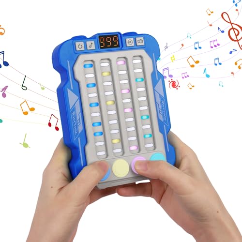 Elektronische Musik-Rhythmus-Spielmaschine, Musik-Handspiel für Kinder, Rhythmus-Schnell-Push-Maschinenspiel, einstellbare Modi, Beleuchtung, Schnelldrucktaste, Tischspiel, Geschenke für Jungen und von Auliuse