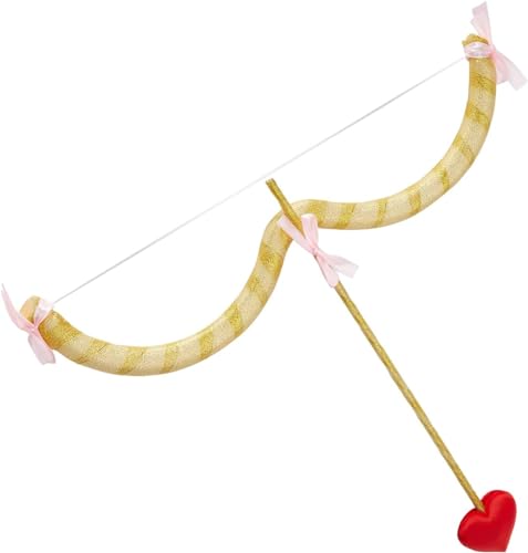 Aunaeyw Cupid Mini Bow Arrow Set-Valentine's Day Red Cupid Costume Cosplay Accessories Photo Props Halloween Party Performance Supplies for Adults Kids (Golden, S) von Aunaeyw