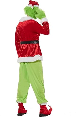 Aunaeyw Weihnachtsmann-Kostüm-Set für Erwachsene und Kinder, Weihnachten, lustiges Cosplay-Kostüm von Aunaeyw