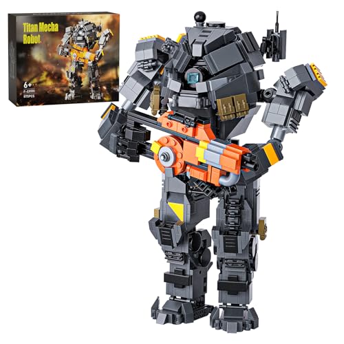 Titan 2 Mech Roboter Baukasten, Vanguard-Klasse Spiel Mech Actionfigur Bausteine Set, Kompatibel mit Lego, Coole Roboter Spielzeug Geschenk für Fans Jungen Kinder Geburtstag Weihnachten (875 PCS) von Aundblock