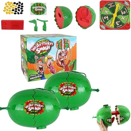 Wassermelonen-Smash-Spiel, Wassermelonen-Spielzeug „Knack das nicht“, Wassermelonen-Smash-Challenge-Spiele für den Familienspielabend, lustiges Wassermelonen-Spiel für die Eltern-Kind-Interaktion(2 pi von Auosxny