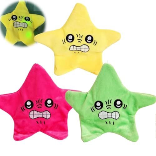 Auranelle Beweglicher Angry Star-Plüsch, 8 Zoll Großes Angry Starfish-Spielzeug, Tanzendes Angry Starfish-Streichspielzeug, Rucksack-Anhänger Und Schlüsselanhänger von Auranelle