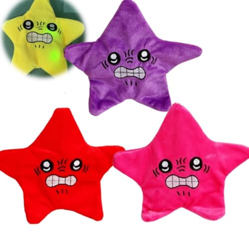 Auranelle Beweglicher Angry Star-Plüsch, 8 Zoll Großes Angry Starfish-Spielzeug, Tanzendes Angry Starfish-Streichspielzeug, Rucksack-Anhänger Und Schlüsselanhänger von Auranelle