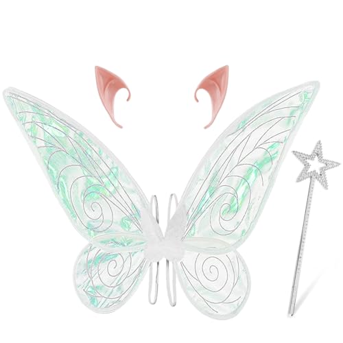 Feenflügel, Flügel Fee, Fairy Wings, Feenflügel Erwachsene, Schmetterlingsflügel Kinder, Elfen Kostüm, Winx Club Kostüm für Kinder Halloween Fasching Karneval Cosplay Party von Aurasky