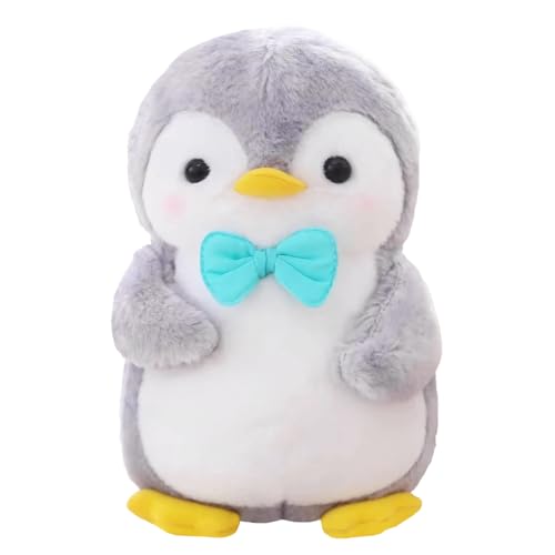 Aurasky Pinguin Kuscheltier Süß, Plüschtier Pinguin 25cm, Pinguin Stofftier zum Kuscheln & Spielen, Plüschpinguin Kissen Puppe Geschenk für Fans Kinder Mädchen Jungen(Blauer Fliege-Stil) von Aurasky