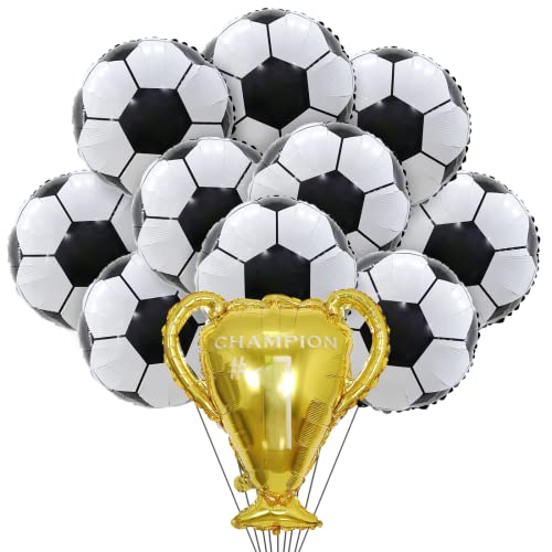 Luftballons Fußball, Trophäe Folienballon mit 10 Stück Folienballons Fussball, Aluminiumfolie Fußball, Soccer Champion Ballons für Junge Kinder Geburtstag WM Party Dekoration Luftballons Fußball, Trophäe Folienballon mit 10 Stück Folienballons Fussball, Aluminiumfolie Fußball, Soccer Champion Ballons für Junge Kinder Geburtstag WM Party Dekoration von Aurasky
