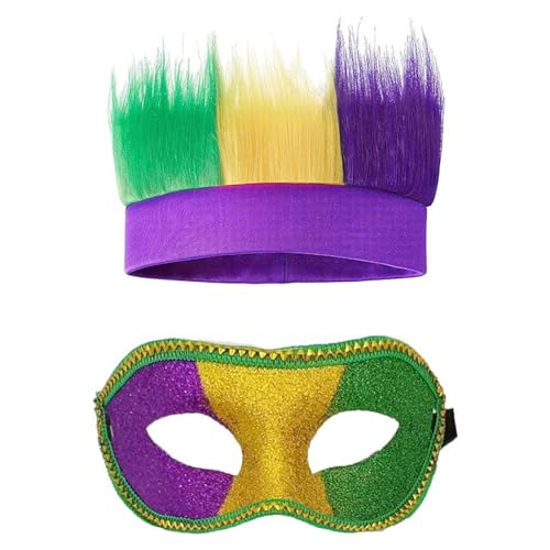 Aurgiarme 2 x pelziges Stirnband + halbes Set, lustiges Halloween-Stirnband, Persönlichkeit, Karneval, Party, Weihnachten, Uni-Stirnband von Aurgiarme