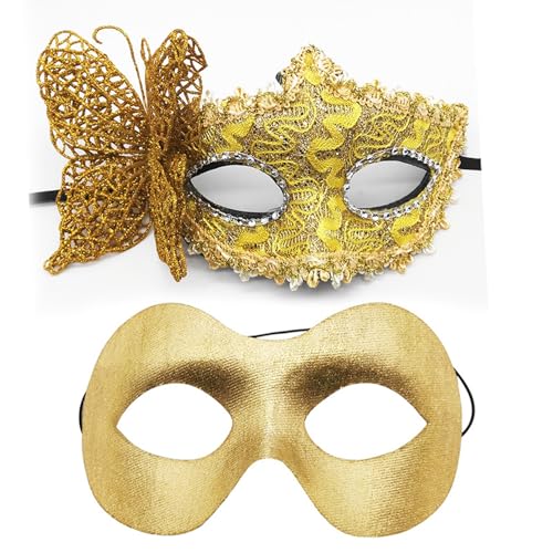 Aurgiarme Ein Paar schwarze Party mit eleganten Schmetterlings-Details, einzigartige Stile, Schmetterlingsseite verziertes Maskeraden-Accessoire von Aurgiarme