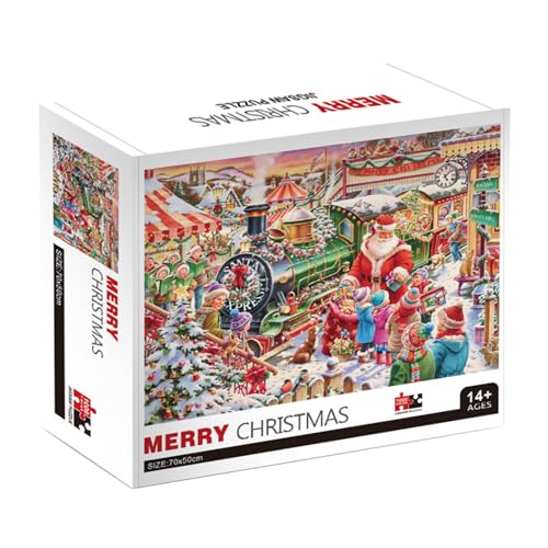 Aurgiarme Festliches Weihnachtspuzzle 1000 Teile HighLevel Puzzle Stadtansicht Papierpuzzle Ölgemälde Stressspielzeug Für Erwachsene von Aurgiarme