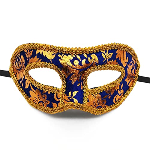 Aurgiarme Herren Maskerade Vintage Stil Venezianisches Halbes Gesicht Männliche Party Halloween Kostüme Zubehör Für Karneval Herren Maskerade Halbes Gesicht Party Für Karneval von Aurgiarme