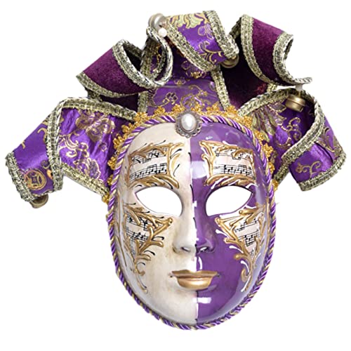 Aurgiarme Italia Maske Narren-Mask Vollgesichtsmaske Frauen Gesichtsmaske Wand Dekorative Kunstsammlung Maske für Männer und Frauen Narrenmaske Vollgesichtsmaskerade Maske Wanddekoration Frauen von Aurgiarme