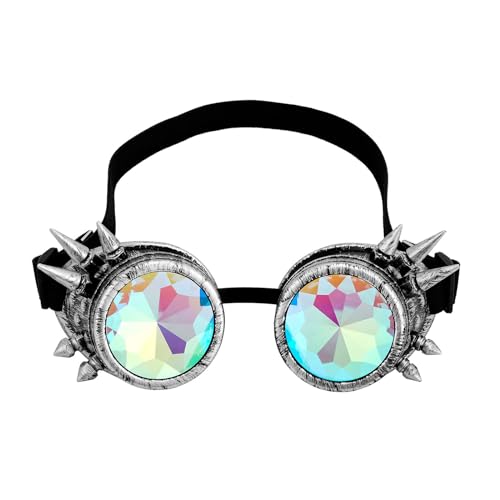 Aurgiarme Steampunk-Brille, industrielles Zeitalter, Gothic-Brille, Cosplay, für ComicCon-Kostüm, Vintage-Brille, Bühnenshows, Steampunk-Brille für Damen von Aurgiarme
