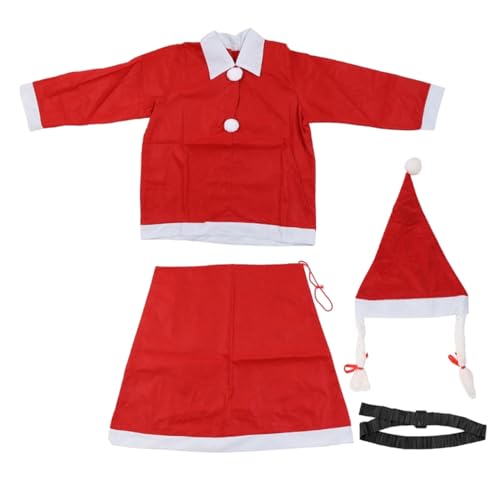 Aurgiarme Weihnachtsmann-Anzug, Weihnachtsmann-Kostüm für Männer und Frauen, Erwachsene, 3/4/5/6/7, Weihnachtsmann-Kostüm, Outfits, lustiger Weihnachtsmann-Bär-Hut, Weihnachtsmann-Anzug von Aurgiarme