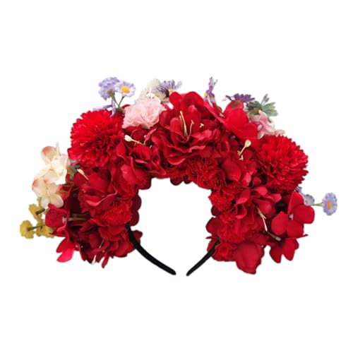 Ethnisches Braut-Stirnband, Haarkranz, Blumen, Hochzeit, Blume, Stirnband, Strandhaarband, Haarschmuck für Damen von Aurgiarme
