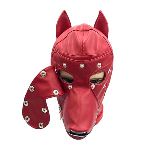 Halloween-Hunde-Kopfschmuck mit Augenabdeckung, verstellbarer Kordelzug, Schnalle, Gürtel, Hundemaskerade für Männer und Frauen, Maskerade, Party, Hundegesicht für Erwachsene, Hundegesicht, von Aurgiarme