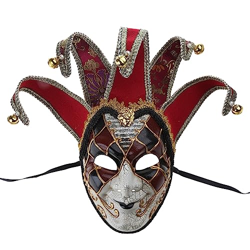 Mardi Gras Maske Narrenmaske Musik Mardi Wand Dekorative Kunst Sammlung Maske Vollgesichtsmaske für Party Maskerade Maske Vollgesichtsmaske Karneval Maske Narrenmaske für Halloween von Aurgiarme