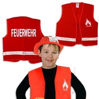 Feuerwehr-Weste Größe 128 Polyester für kleine stolze Feuerwehrmänner von Aurich