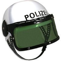 Polizeihelm aus Kunststoff, 55 cm für Kinderkostüm als Polizist, verstellbar von Aurich