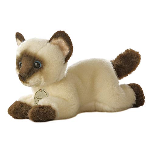 AURORA Katze MiYoni 10814 Siamesisches Plüschtier, 20,3 cm, Braun und Beige, S von Aurora