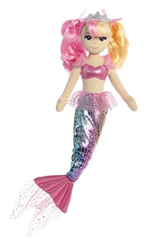 Aurora World 33235 Sea Sparkles Pastellmeer Plüsch, 46 cm, Rose, Bunt von Aurora