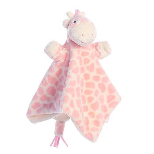 AURORA, 20842 - Baby Gigi Giraffe Fingerpuppe Kuscheldecke rosa von Aurora