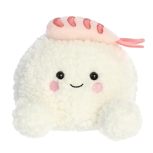 Aurora, 33872, Palm Pals EBI Shrimp Sushi 5In, Soft Toy, White & Pink von Aurora