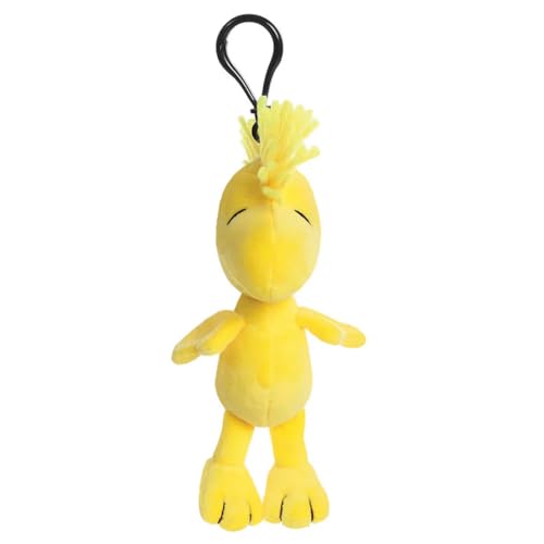 AURORA Peanuts Woodstock Key Clip 4.5 Inches - Children Keyring, Cute & Comfort Keychain, Stuffed Toy Keyrings & Keychains von Aurora