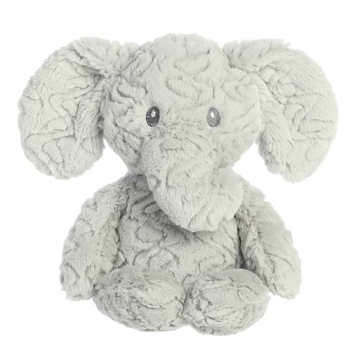 Aurora Adorable Huggy Collection Eva Elephant Baby Stofftier Tr stlicher Begleiter sensorische Stimulation Grau, 33 cm von Aurora