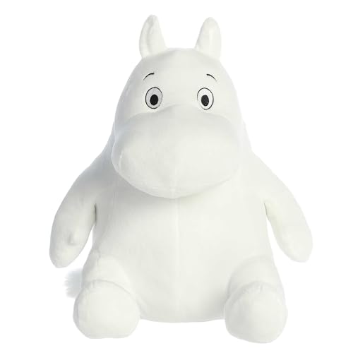 Aurora® Adorable Moomin® Stofftier - Unwiderstehlicher Begleiter - Endloses Spielen - Weiß 33 cm von Aurora