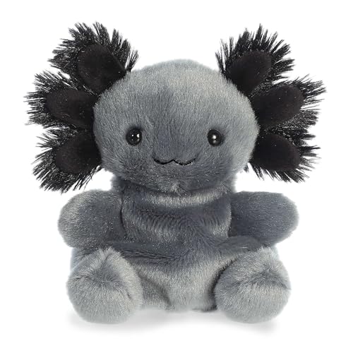 Aurora Adorable Palm Pals Onyx Axolotl Stuffed Animal - Pocket-Sized Play - Collectable Fun - Black 5 Inches von Aurora