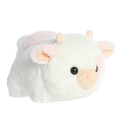 Aurora® Adorable Spudsters™ Moonique Strawberry Milk Cow™ Stofftier - Tröstendes Kuscheln - Verspielte Begleiter - Weiß 25,4 cm von Aurora