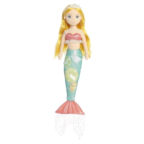 Aurora® Enchanting Sea Sparkles™ Citrus Sparkles Lailah Lemonade™ Stoffpuppe – fantasievolles Spielen – Magische Begleiter – Rosa 45,7 cm von Aurora