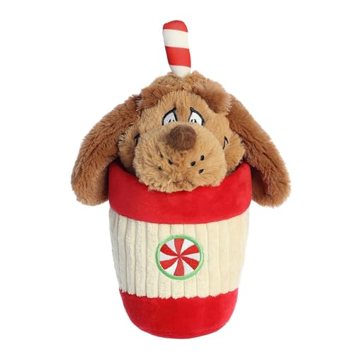 Aurora Festive Dr. Seuss Max Peppermint Cup Stuffed Animal - Magical Storytelling - Literary Inspiration - Multicolor 9 Inches von Aurora