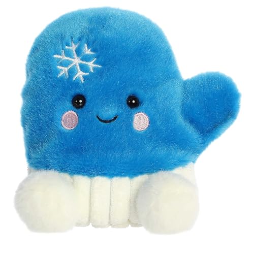 Aurora Festive Palm Pals Merry Mitten Stofftier im Taschenformat Sammelspa Blau 12,7 cm von Aurora