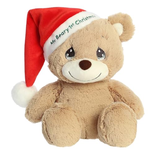 Aurora® Festive Precious Moments™ My Beary 1st Christmas Stofftier – Cherished Memories – dauerhafter Komfort – Braun, 30,5 cm von Aurora