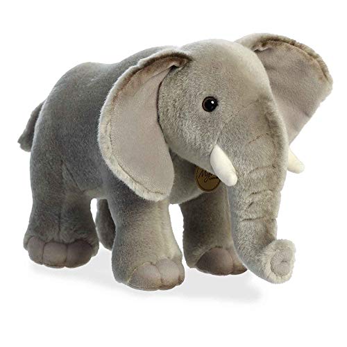 Aurora® Miyoni® Realistischer afrikanischer Elefant Stofftier – lebensechte Details – geschätzte Begleiterschaft – Grau, 30,5 cm von Aurora