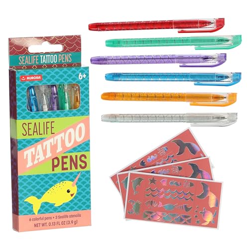 Aurora Toys Engaging Sealife Tattoo-Stifte endloser Spa Bildschirmfreie Unterhaltung Mehrfarbig, 1 Packung von Aurora